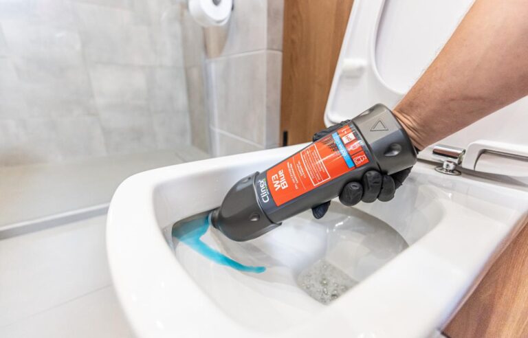 
					How to remove limescale from a toilet below the waterline?					